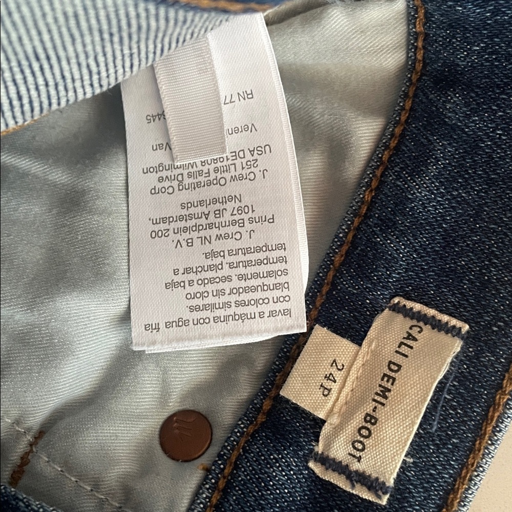 Like New MADEWELL Cali Demi-Boot Jeans in Fleetwood Wash Premium Denim 25 P - Picture 8 of 11